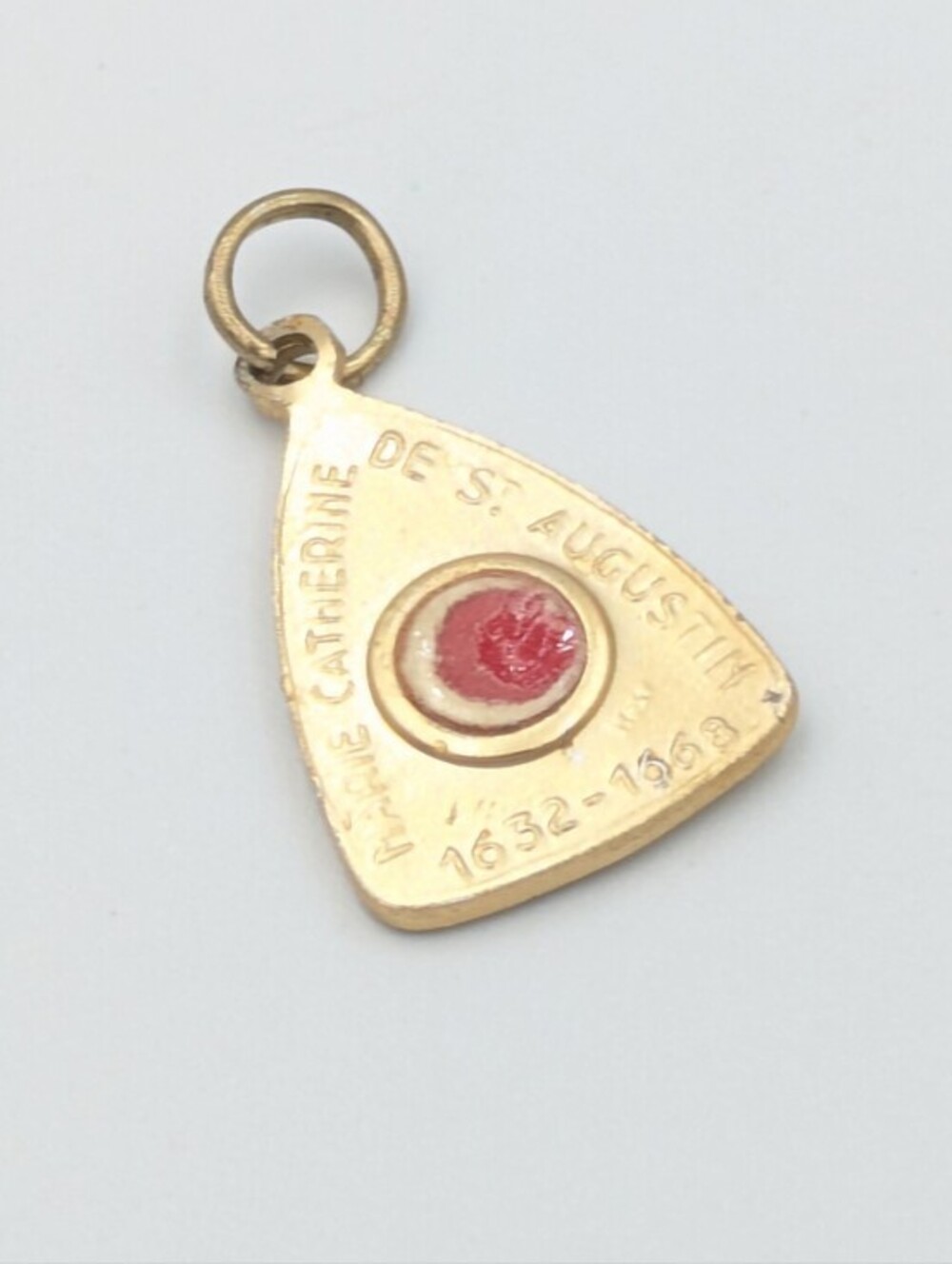 Vintage MARY CATHERINE OF ST AUGUSTINE Relic Medal Catholic Cloth